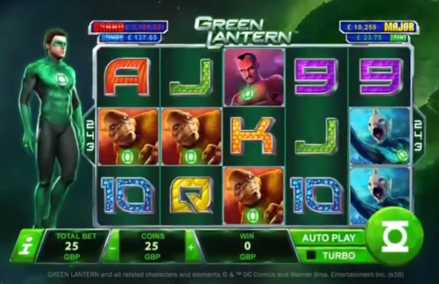 Playtech - Green Lantern, скриншот 1